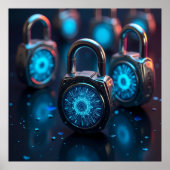 De evolutie van high-tech security AI Poster (Voorkant)