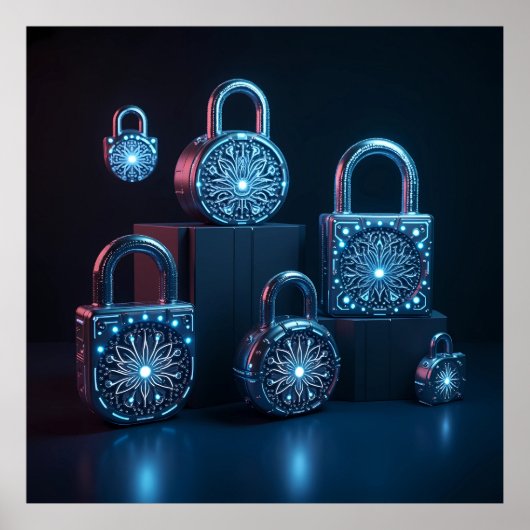 De evolutie van high-tech security AI Poster (Voorkant)