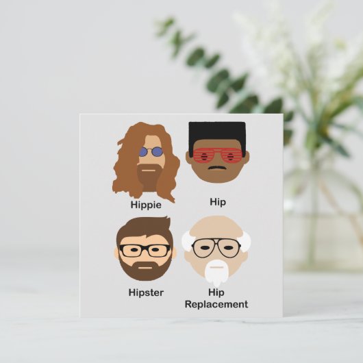 De evolutie van hippe kaart (Staand voorkant)