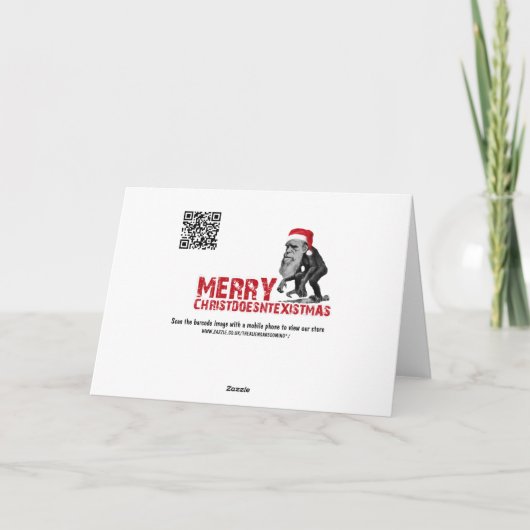 De evolutie van Kerstmis Feestdagen Kaart (Achterkant)