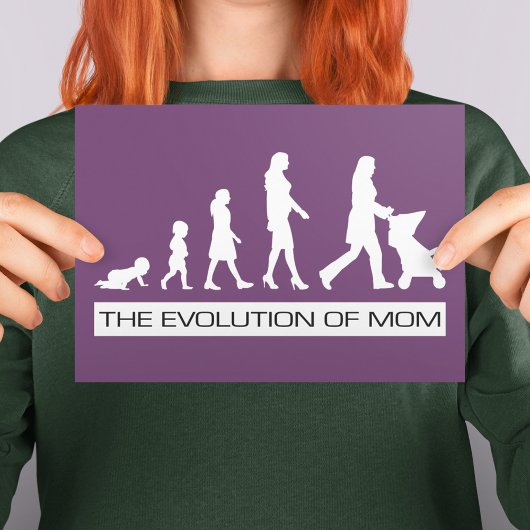 De evolutie van mam briefkaart
