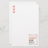 De evolutie van mama: van mama naar bruh briefpapier (Voorkant / Achterkant)