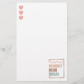 De evolutie van mama: van mama naar bruh briefpapier (Voorkant)