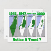 De evolutie van Palestina Briefkaart (Voorkant / Achterkant)