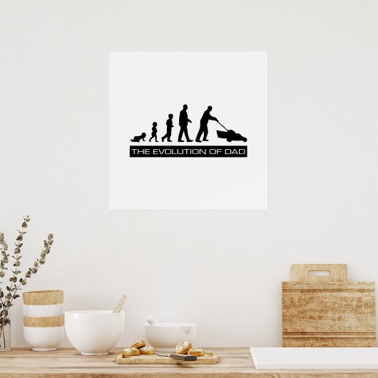 De evolutie van papa poster (Keuken)