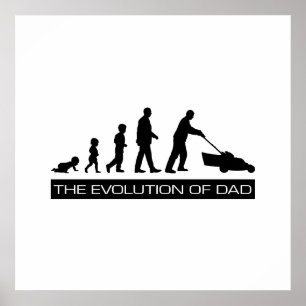 De evolutie van papa poster
