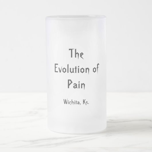 De evolutie van pijn, Wichita, Ks. Matglas Bierpul (Center)
