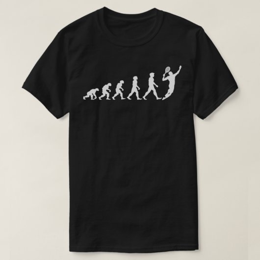 De evolutie van tennis cadeau Mannen s T-shirt (Design voorkant)