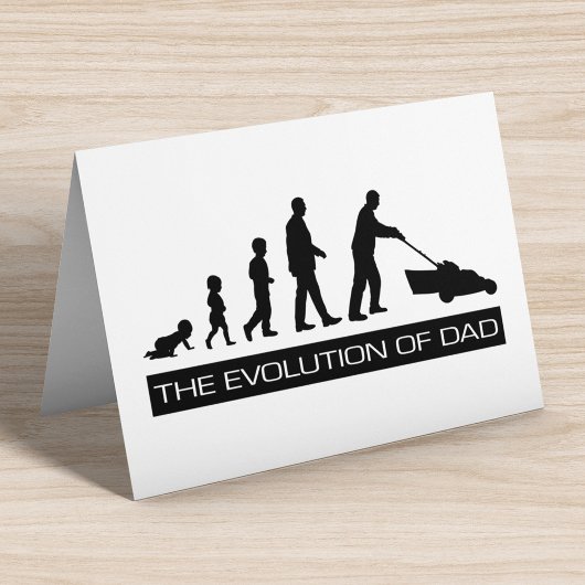 De evolutie van vader feestdagen kaart