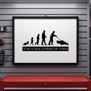De evolutie van vader poster