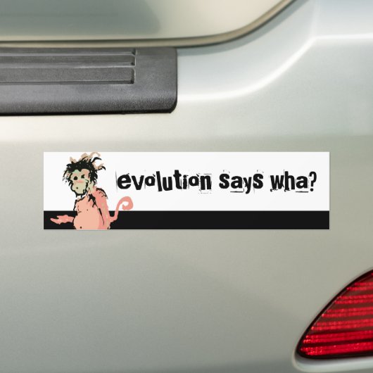 de evolutie zegt wat ? (apeninkt) bumpersticker (Op auto)