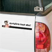 de evolutie zegt wat ? (apeninkt) bumpersticker (Op Truck)
