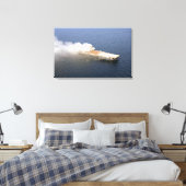 De ex-Oriskany, een buitenbedrijfgestelde vliegtui Canvas Afdruk (Insitu (Slaapkamer))