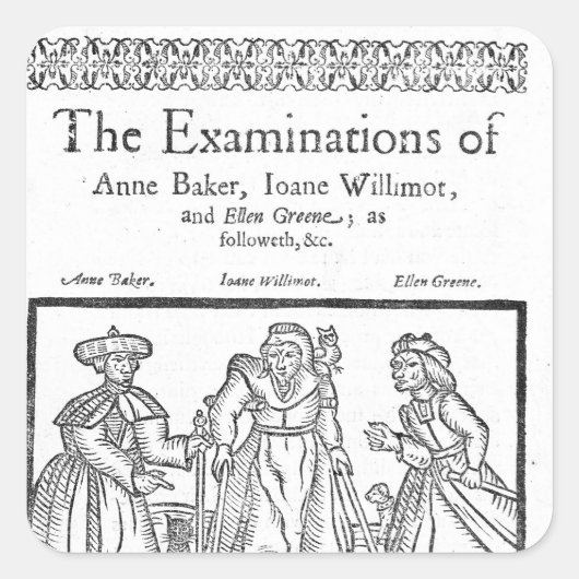 De examens van Anne Baker, Joanne Willimot Vierkante Sticker (Voorkant)
