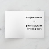 De examinator zei -geslaagd rijexamen kaart (Binnen)