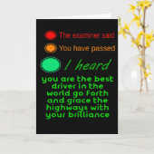 De examinator zei -geslaagd rijexamen kaart (Gele Bloem)