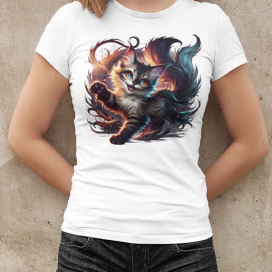 De excentrieke katachtige t-shirt