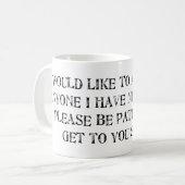 de excuses koffiemok (Voorkant links)