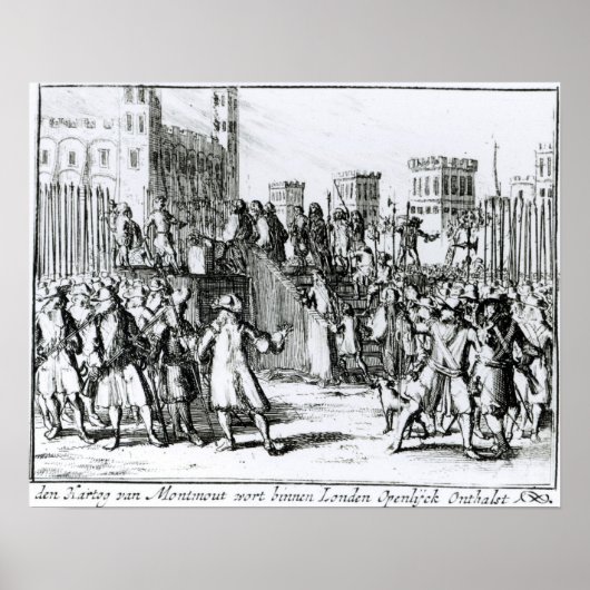 De executie van de hertog van Monmouth Poster (Voorkant)