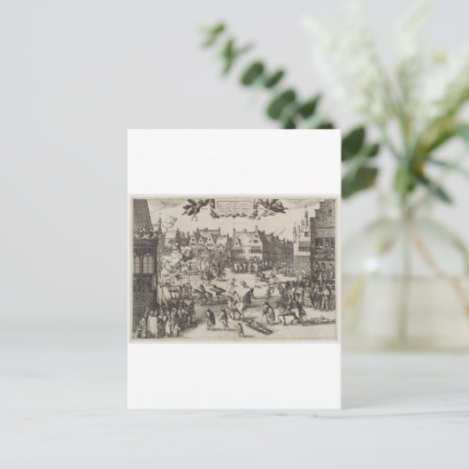 De executie van Guy Fawkes Briefkaart (Staand voorkant)