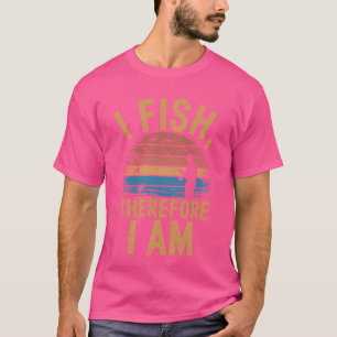 De existentiële visser: Ik vis, dus ik ben T-shirt