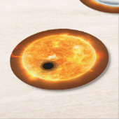 De exoplaneet Wasp-107b is een gasreus Ronde Kartonnen Onderzetter (Gebogen)