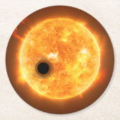De exoplaneet Wasp-107b is een gasreus Ronde Kartonnen Onderzetter (Voorkant)