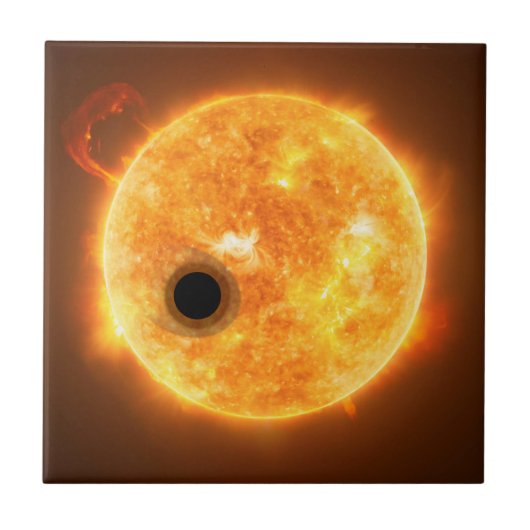 De exoplaneet Wasp-107b is een gasreus Tegeltje (Voorkant)