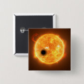 De exoplaneet Wasp-107b is een gasreus Vierkante Button 5,1 Cm (Voorkant /achterkant)