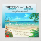 De exotische Beach Hawaiian bruiloft krijgt namen  Kaart (Voorkant / Achterkant)