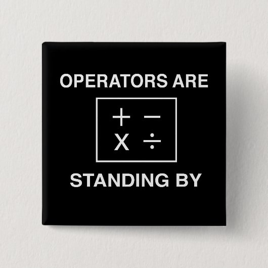 De exploitanten staan op vierkante button 5,1 cm (Voorkant)