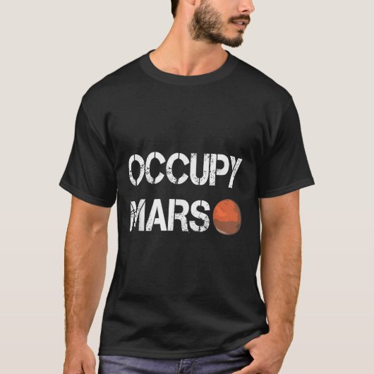 De Explorer neemt Marsruimte in T-shirt (Voorkant)