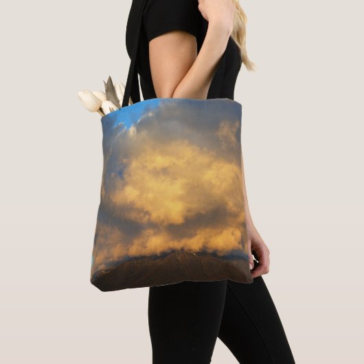 De explosie van de Sunset Cloud Tote Bag (Dichtbij)