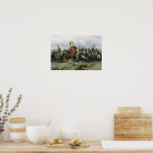 De explosie van het montagebergte poster (Keuken)