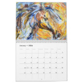 De expressieve Equine 2019 originele kunstkalender Kalender (Jan 2026)
