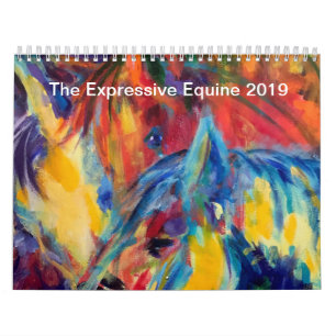 De expressieve Equine 2019 originele kunstkalender Kalender
