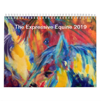 De expressieve Equine 2019 originele kunstkalender Kalender