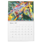 De expressieve Equine 2019 originele kunstkalender Kalender (Feb 2027)
