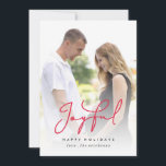 De extatische Klassieke Kaart van de Foto van de<br><div class="desc">Druk uw vreugde voor het vakantieseizoen met uit deze klassieke,  elegante,  en moderne typografie voor uw kaart van de vakantiefoto. Foto © Emily Gilbert Photography</div>