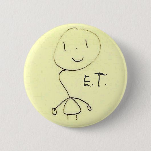 De extra Terrestrische Button! Ronde Button 5,7 Cm (Voorkant)