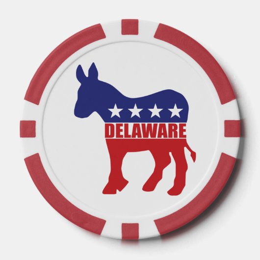 De Ezel van de Democraat van Delaware Pokerchips (Voorkant)