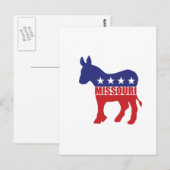 De Ezel van de Democraat van Missouri Briefkaart (Voorkant / Achterkant)