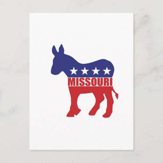 De Ezel van de Democraat van Missouri Briefkaart (Voorkant)