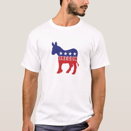 De Ezel van de Democraat van Oregon T-shirt (Voorkant)