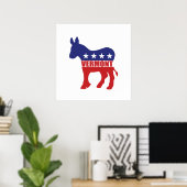 De Ezel van de Democraat van Vermont Poster (Thuiskantoor)
