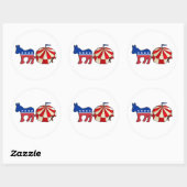De Ezel van het Circus van de democraat Ronde Sticker (Vel)