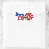 De Ezel van het Circus van de democraat Ronde Sticker (Tas)