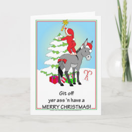 De Ezel van Kerstmis Feestdagen Kaart