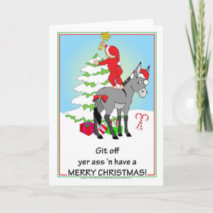 De Ezel van Kerstmis Feestdagen Kaart