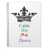 De F*ck omlaag kalmeren Notitieboek (Voorkant)